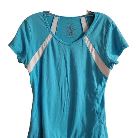 Womens Danskin shirt •blue/white•large - Picture 1 of 10